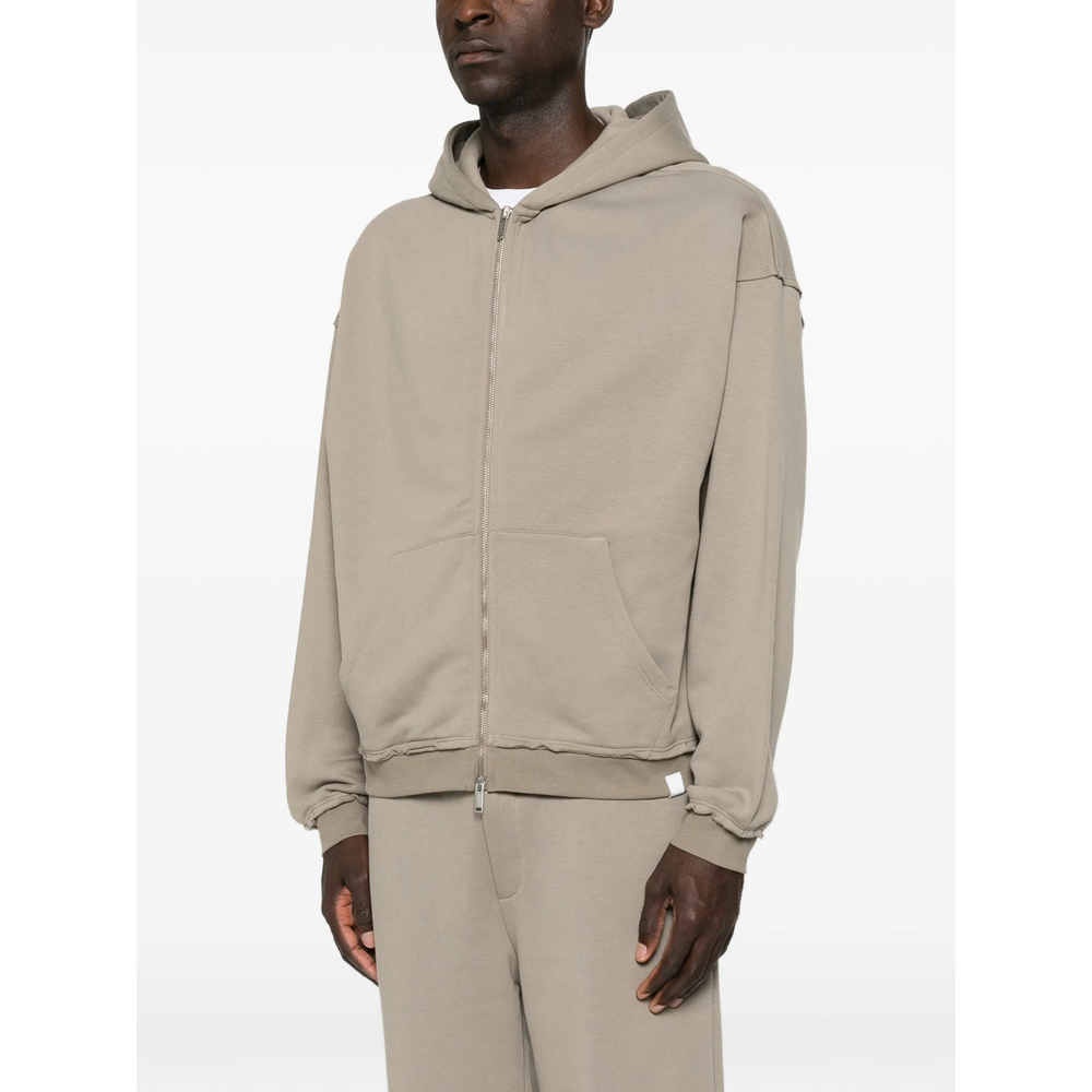 New Haven Raw-Edge Zip-Up Hoodie