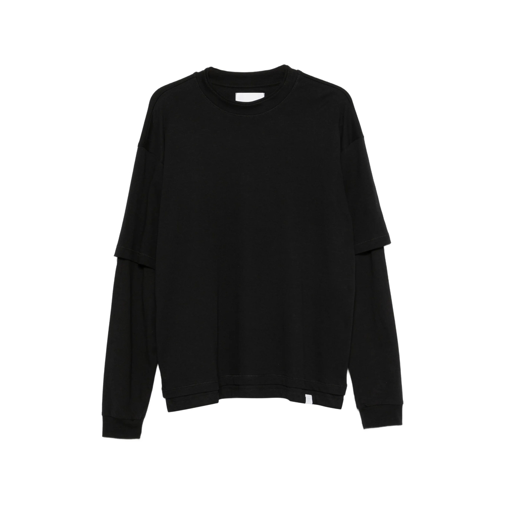 Woc Orange Layered Long-sleeve T-shirt In Black