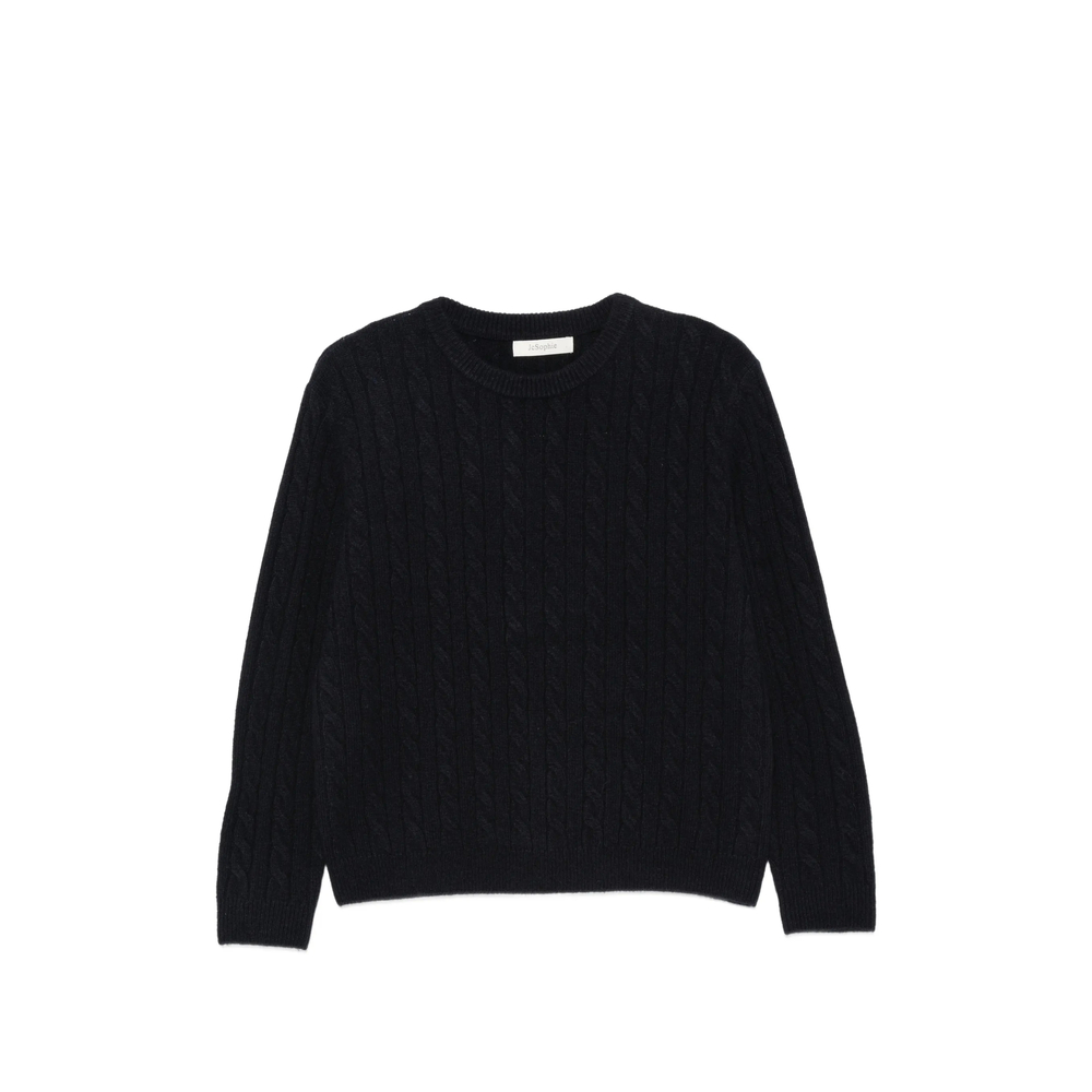 Pancho Cable-Knit Crew-Neck Sweater