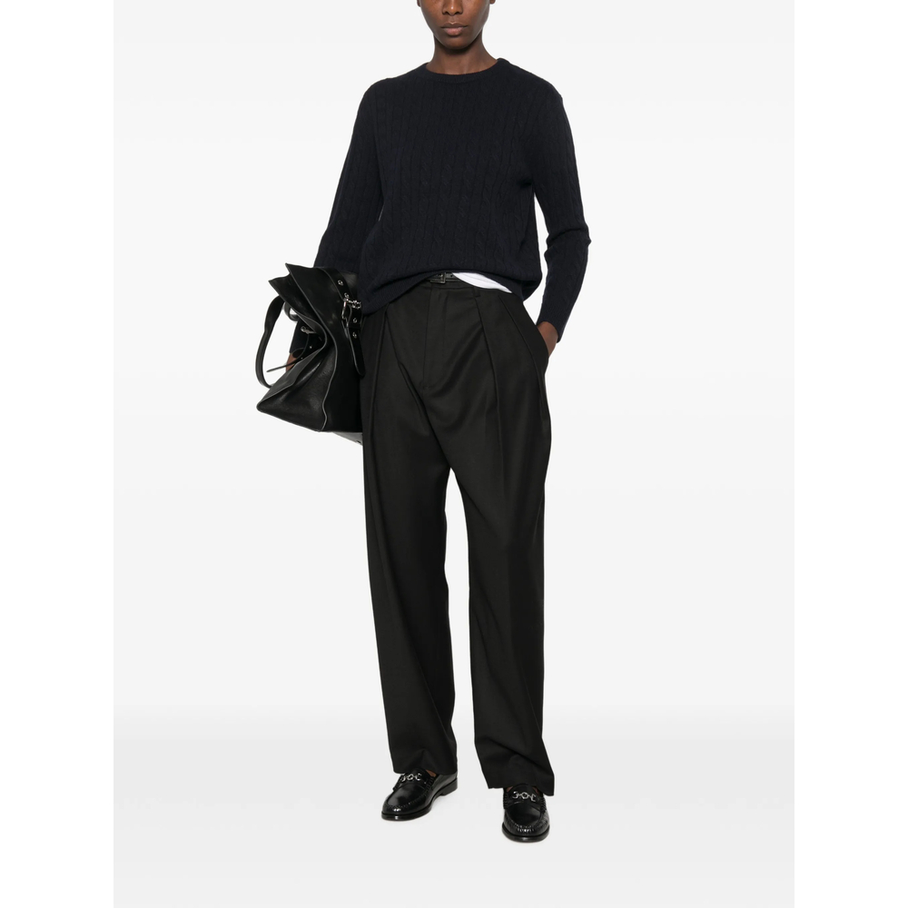 Pancho Cable-Knit Crew-Neck Sweater