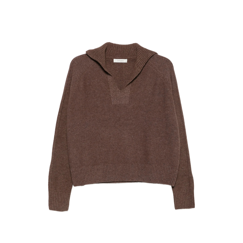 Pilar Sailor-Collar Raglan-Sleeve Sweater