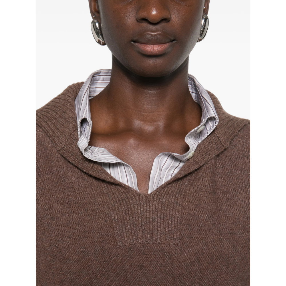 Pilar Sailor-Collar Raglan-Sleeve Sweater