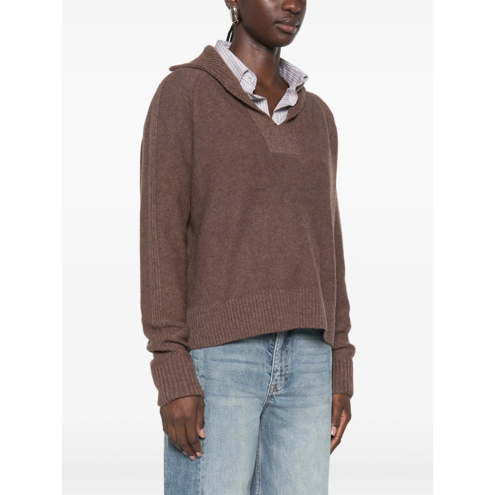 Pilar Sailor-Collar Raglan-Sleeve Sweater