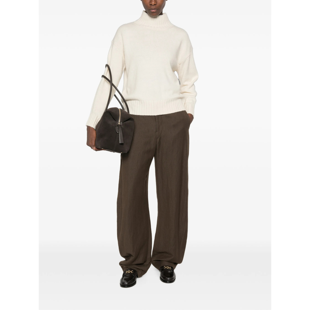 Perla Ribbed-Knit Mock-Neck Sweater