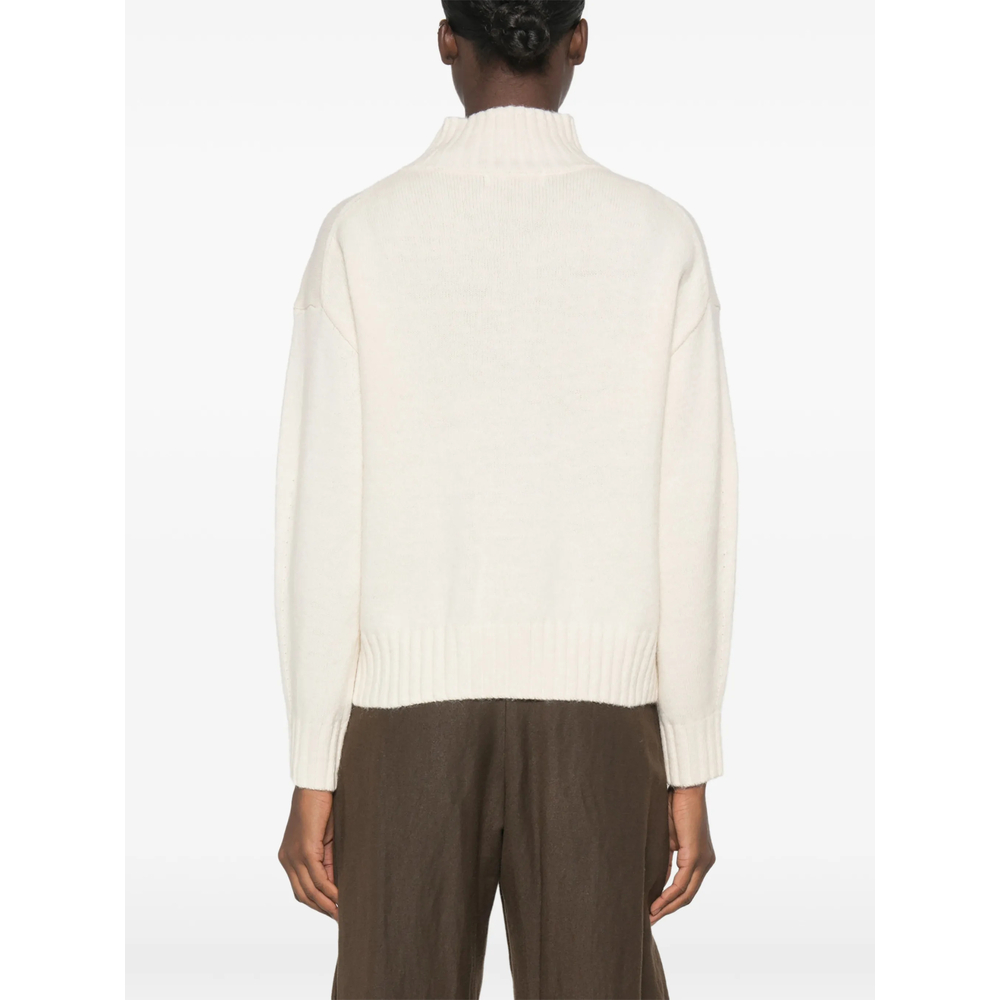 Perla Ribbed-Knit Mock-Neck Sweater