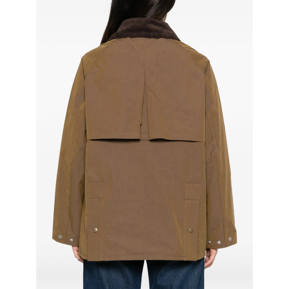 Palma Corduroy-Collar Flap-Pocket Jacket