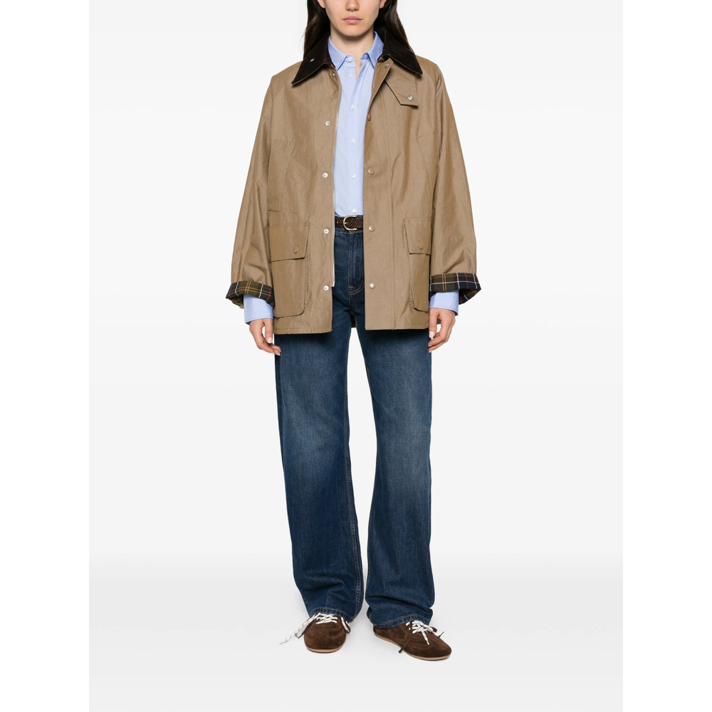 Palma Corduroy-Collar Storm-Flap Jacket