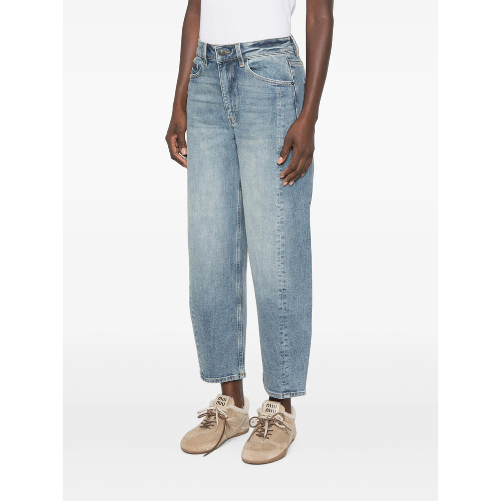 Faded Straight-Leg Jeans