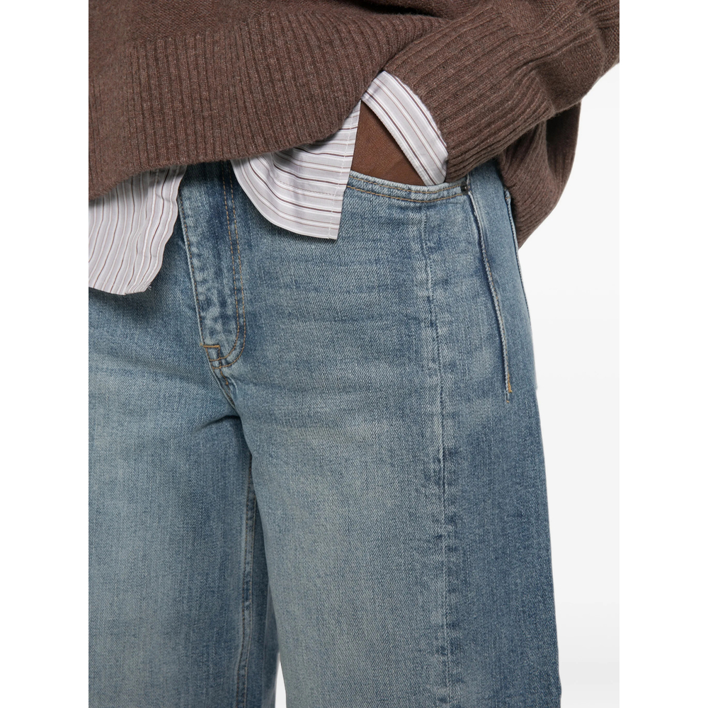 Faded Straight-Leg Jeans
