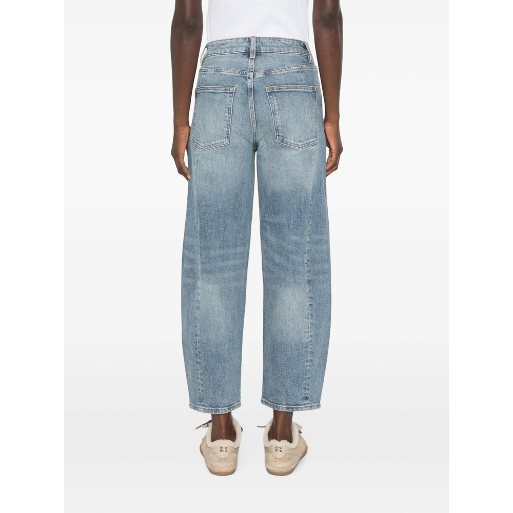 Faded Straight-Leg Jeans