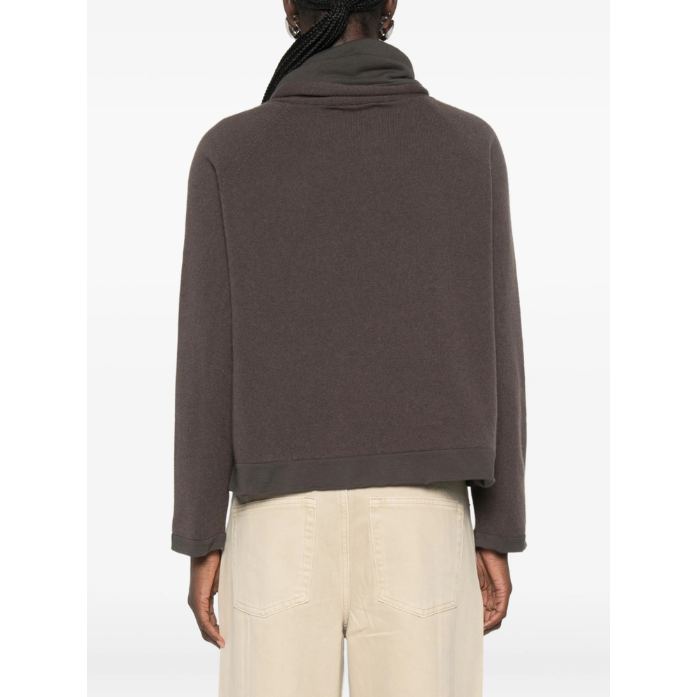 Poppy Scarf-Detail Raglan-Sleeve Sweater