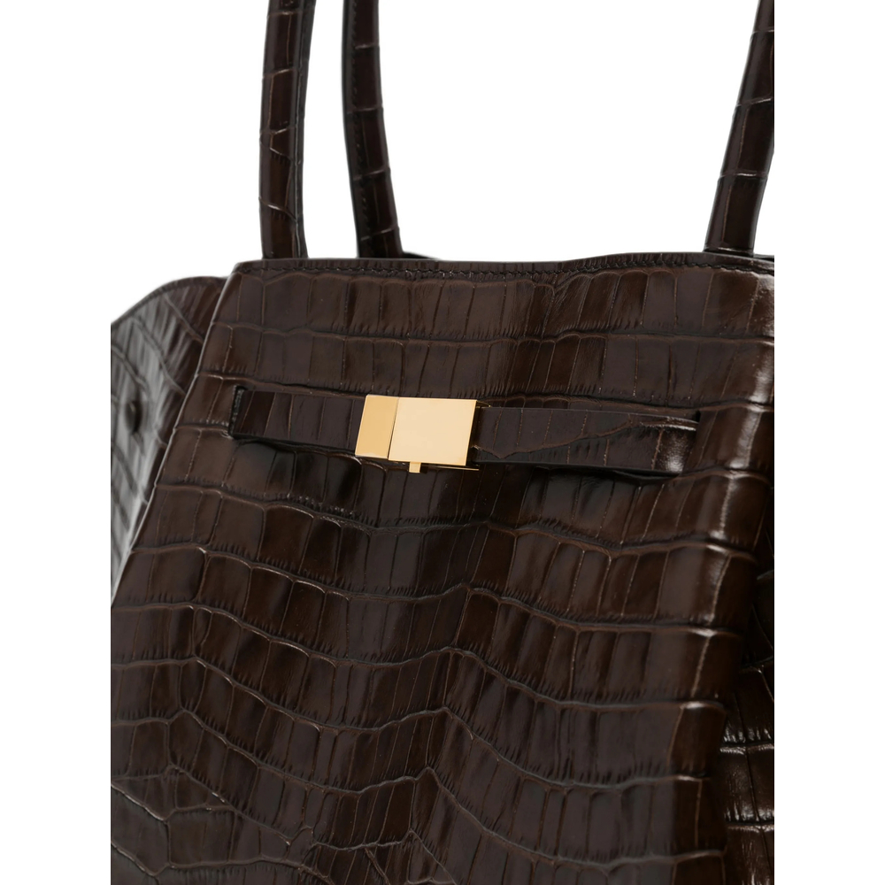 New York Croc-Effect Tote Bag