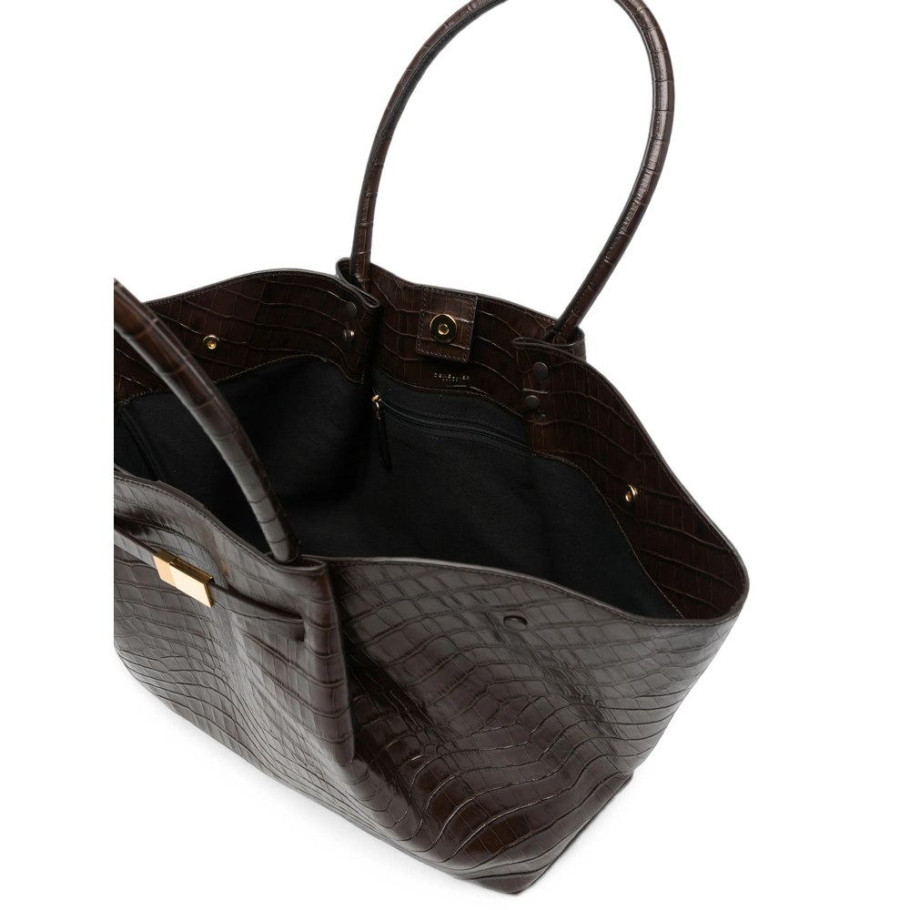 New York Croc-Effect Tote Bag