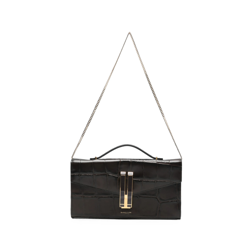 Demellier Large Vancouver Croc-effect Clutch Bag