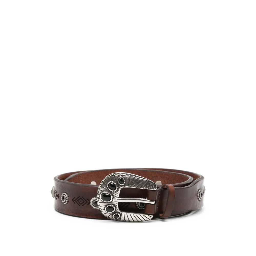 Orciani Embellished Engraved-buckle Belt