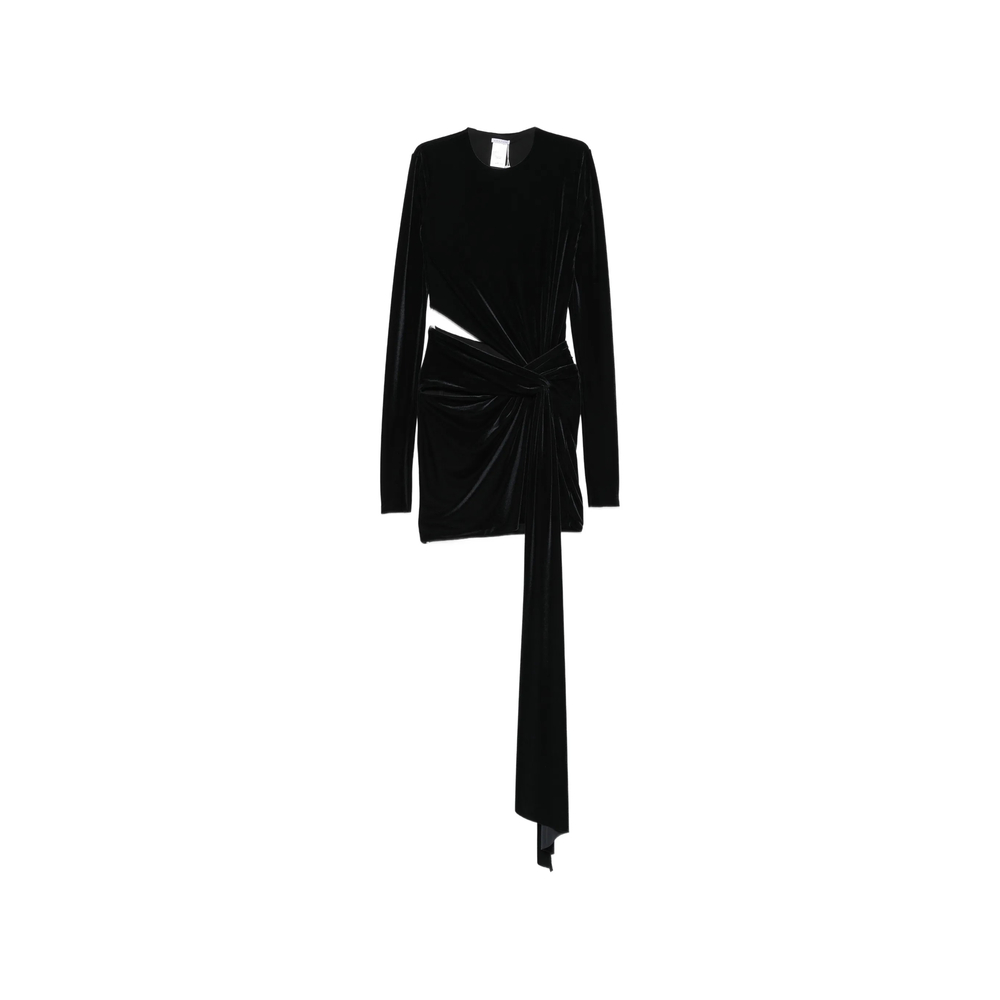 Amazuìn Anouk Velvet Cut-out Mini Dress In Black