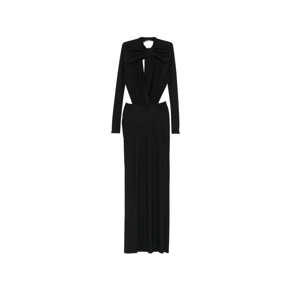 Amazuìn Zeda Cut-out Twisted-detail Maxi Dress In Black
