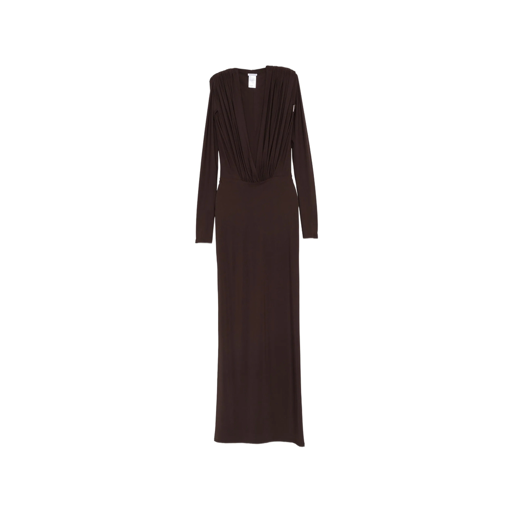 Amazuin Rasha V-neck Ruched Maxi Dress