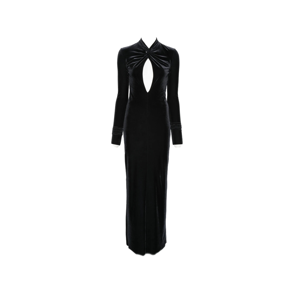 Amazuìn Zeda Cut-out Twisted-detail Maxi Dress In Black