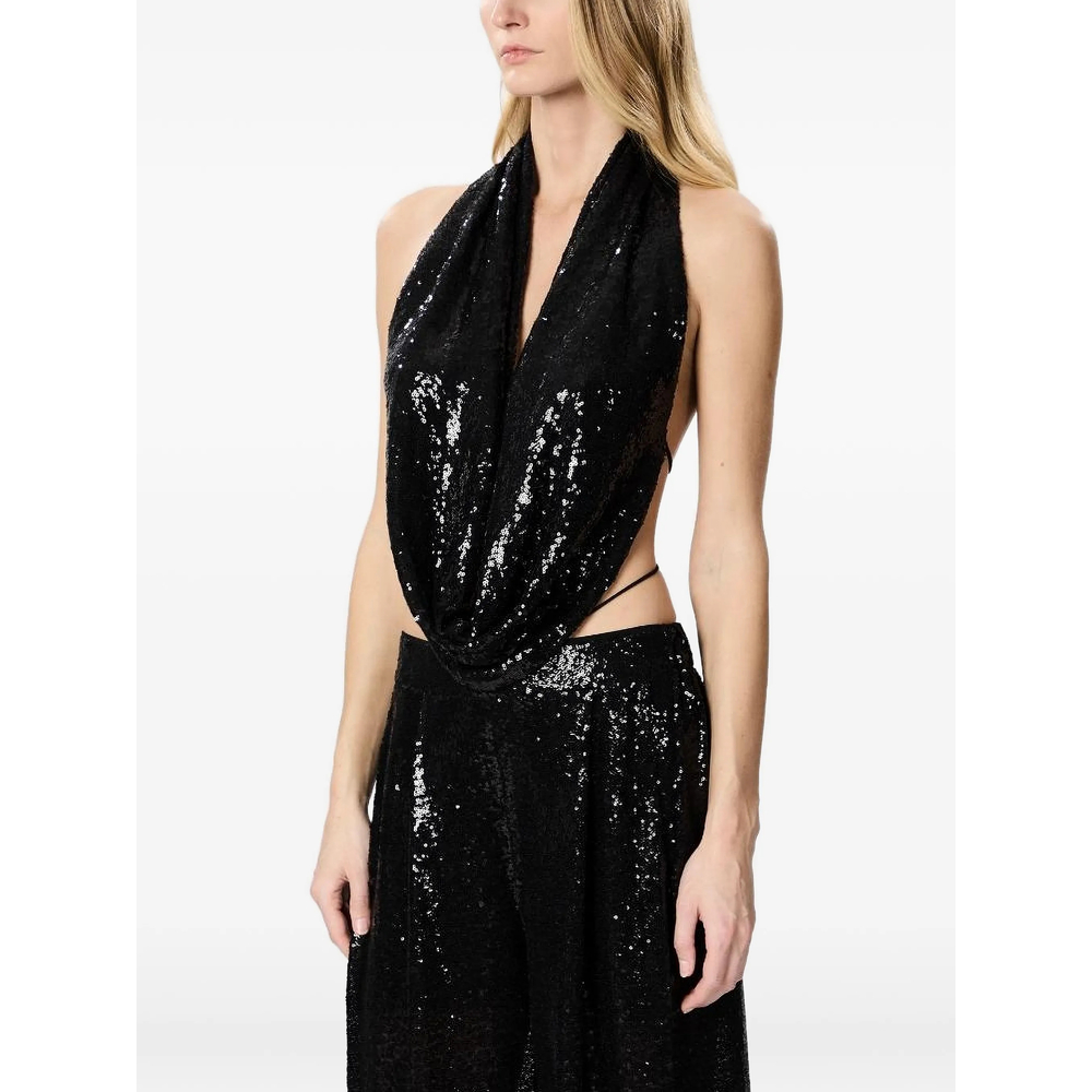 Sequin-Embellished Asymmetric Top