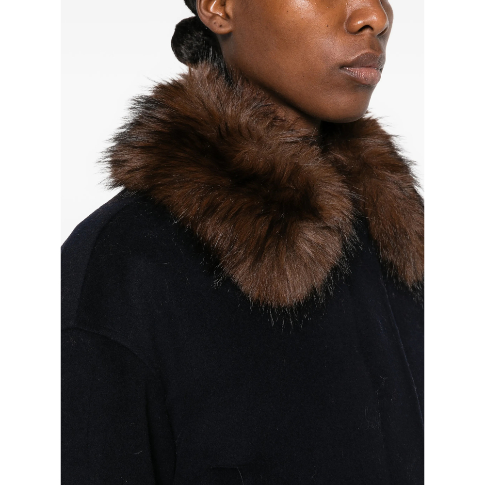Faux-Fur Trim Bomber Jacket