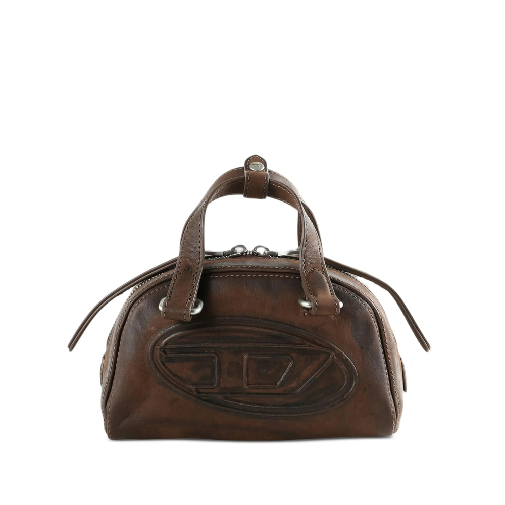 Diesel Oval D Leather Shoulder Bag