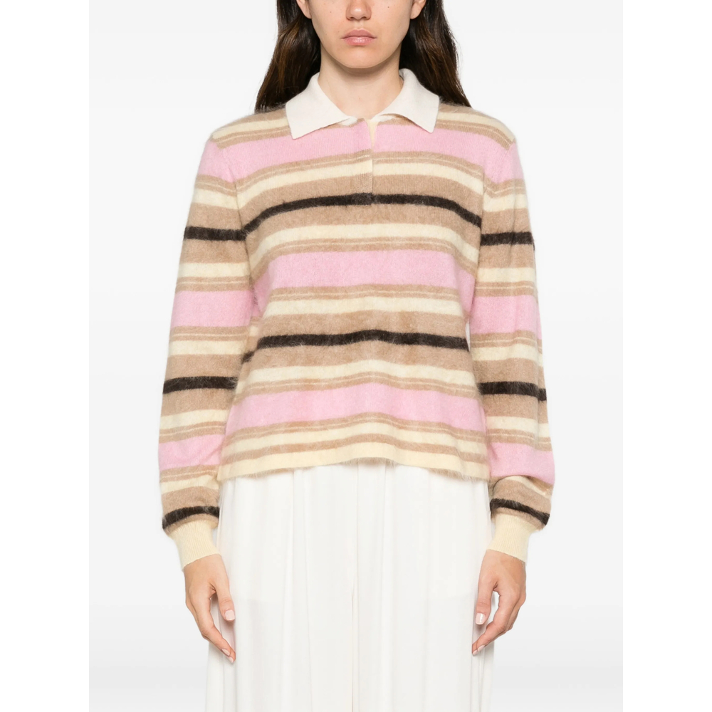 Grizzly Striped Cashmere Polo