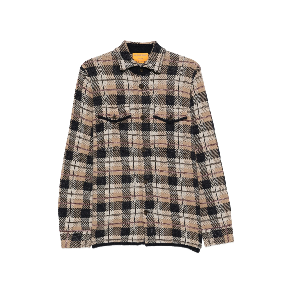 Check-Pattern Cashmere Shirt