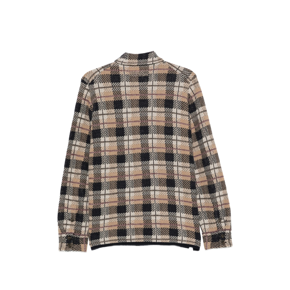 Check-Pattern Cashmere Shirt