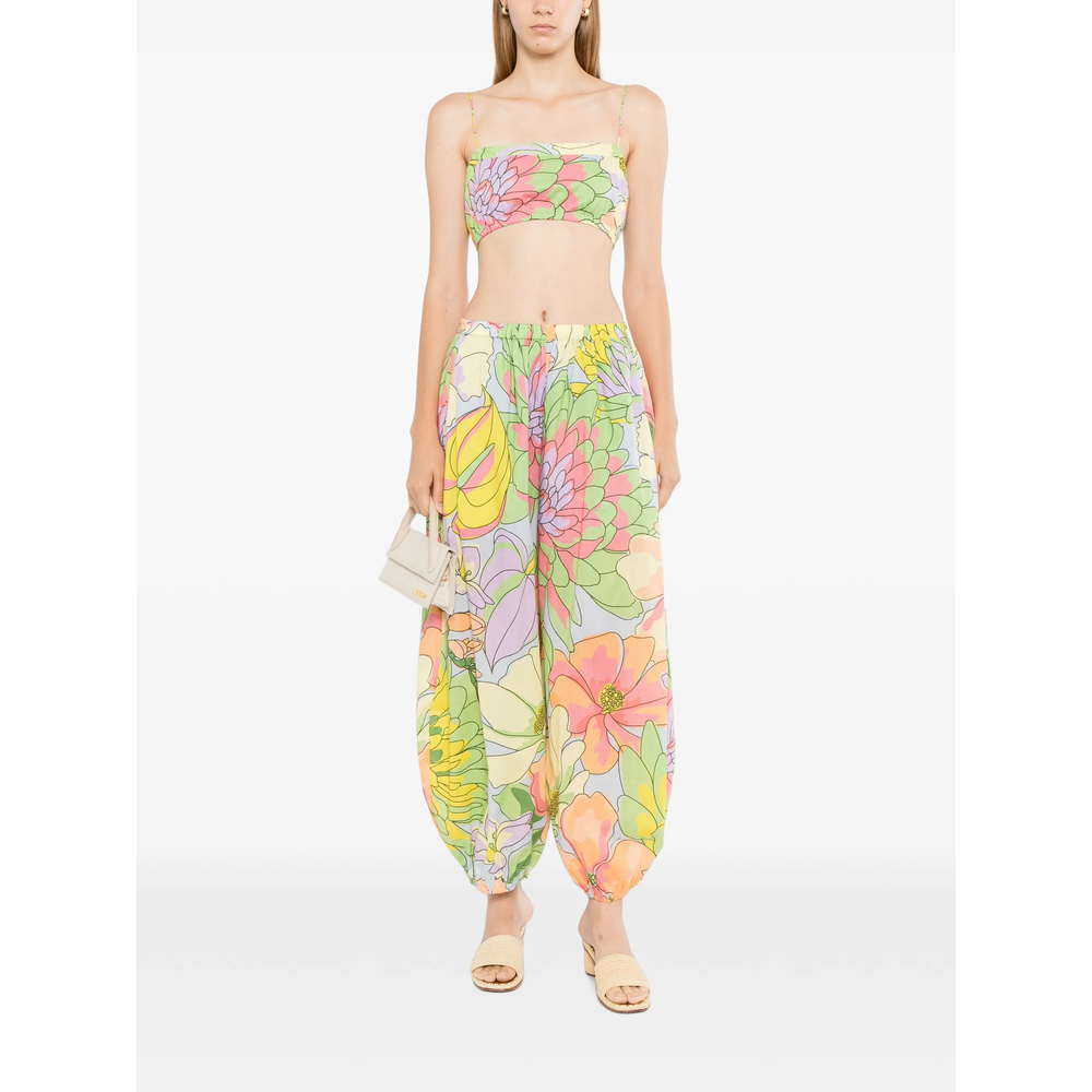 Spring Affair Beaded Organic Cotton Crop Top