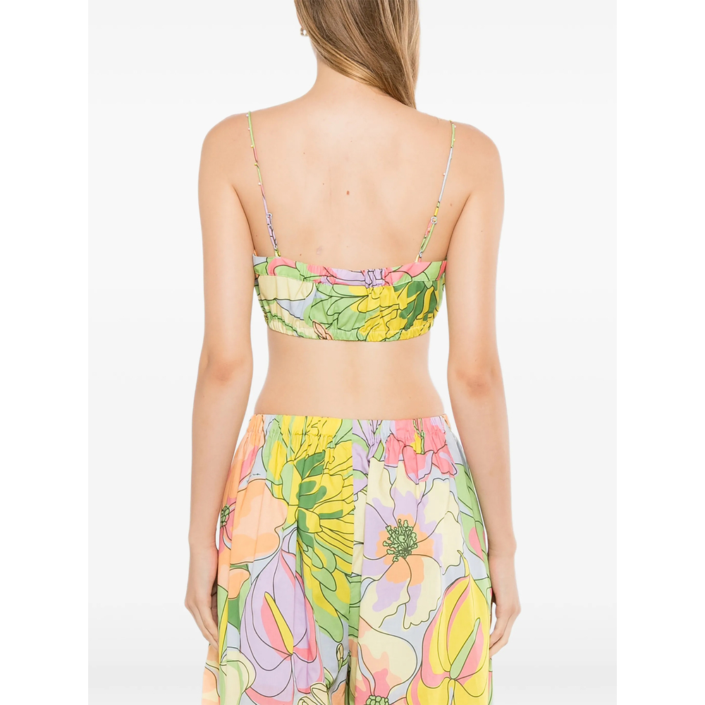 Spring Affair Beaded Organic Cotton Crop Top