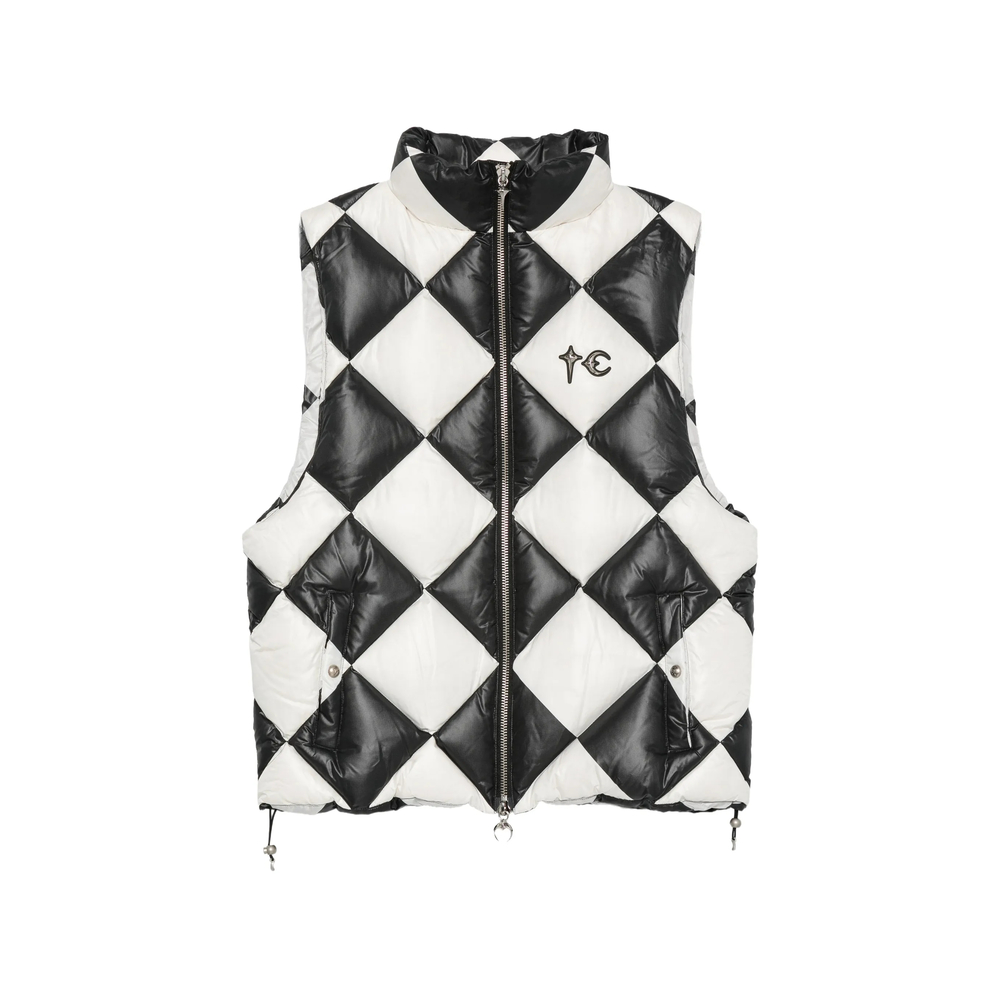 Thug Club Check-print Puffer Gilet
