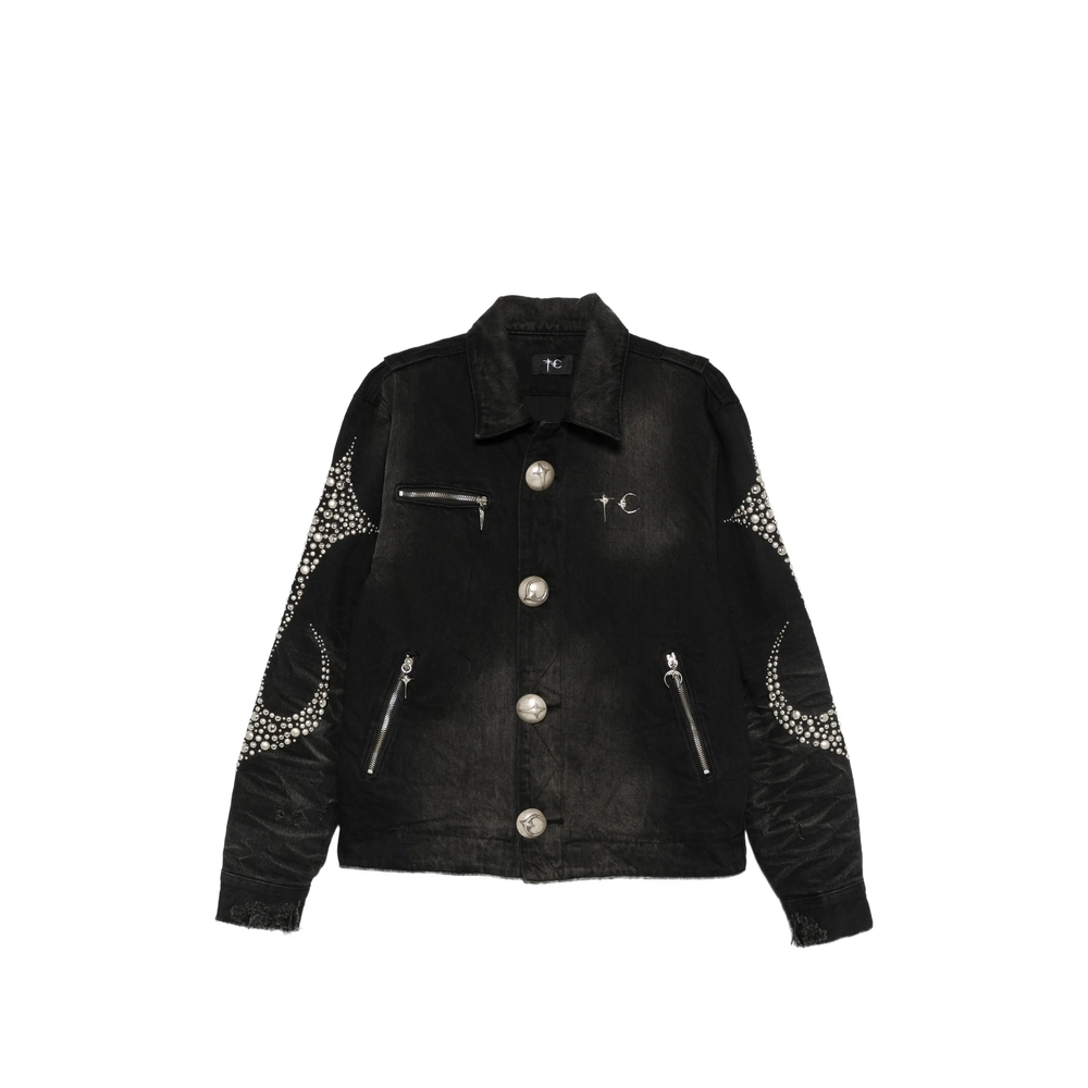 Thug Club Stud-embellished Denim Jacket