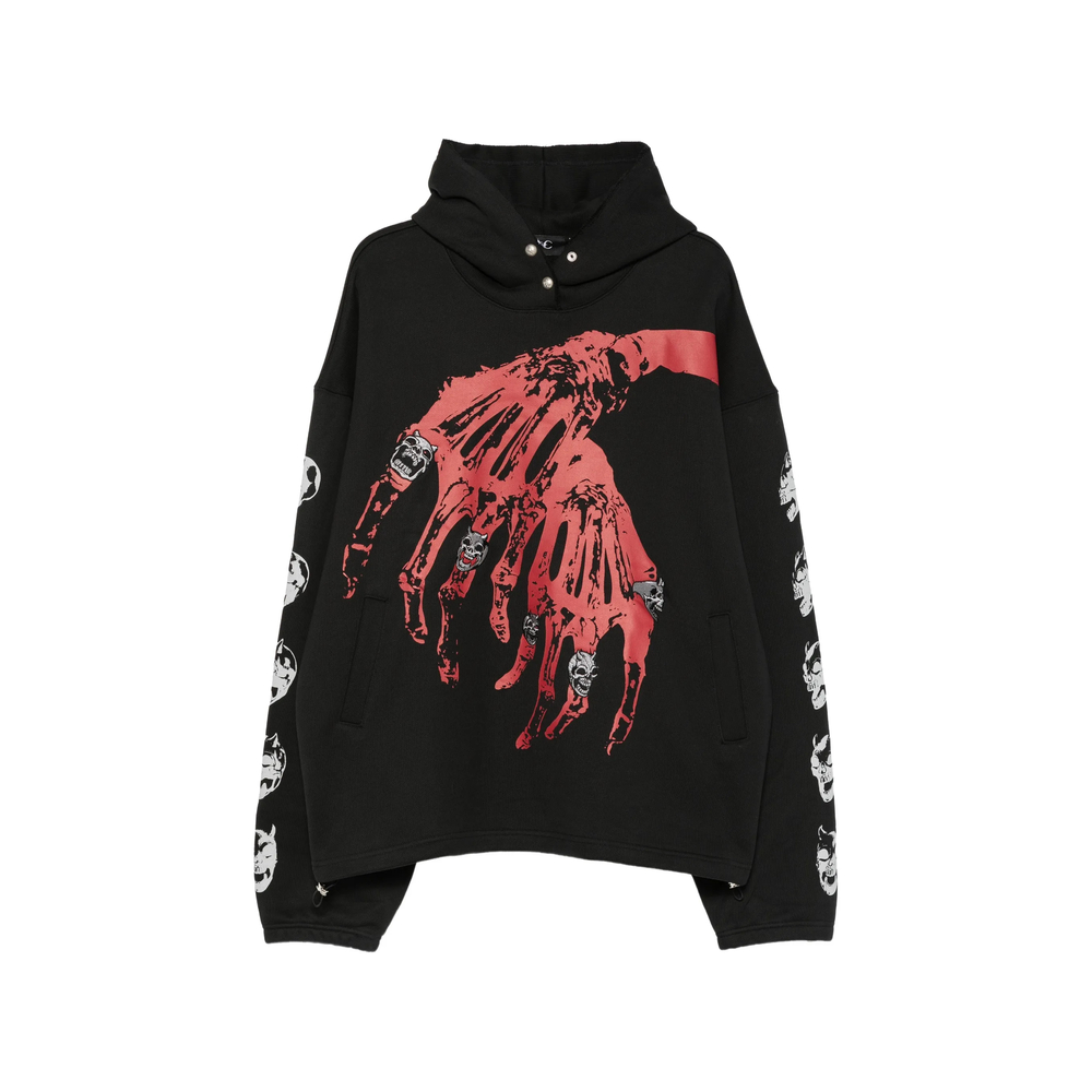 Thug Club Graphic-print Snap-button Hoodie