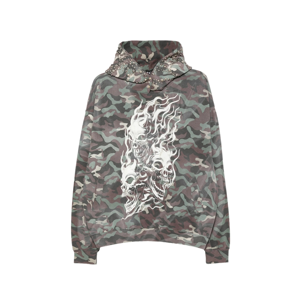 Thug Club Skull-print Camouflage Hoodie