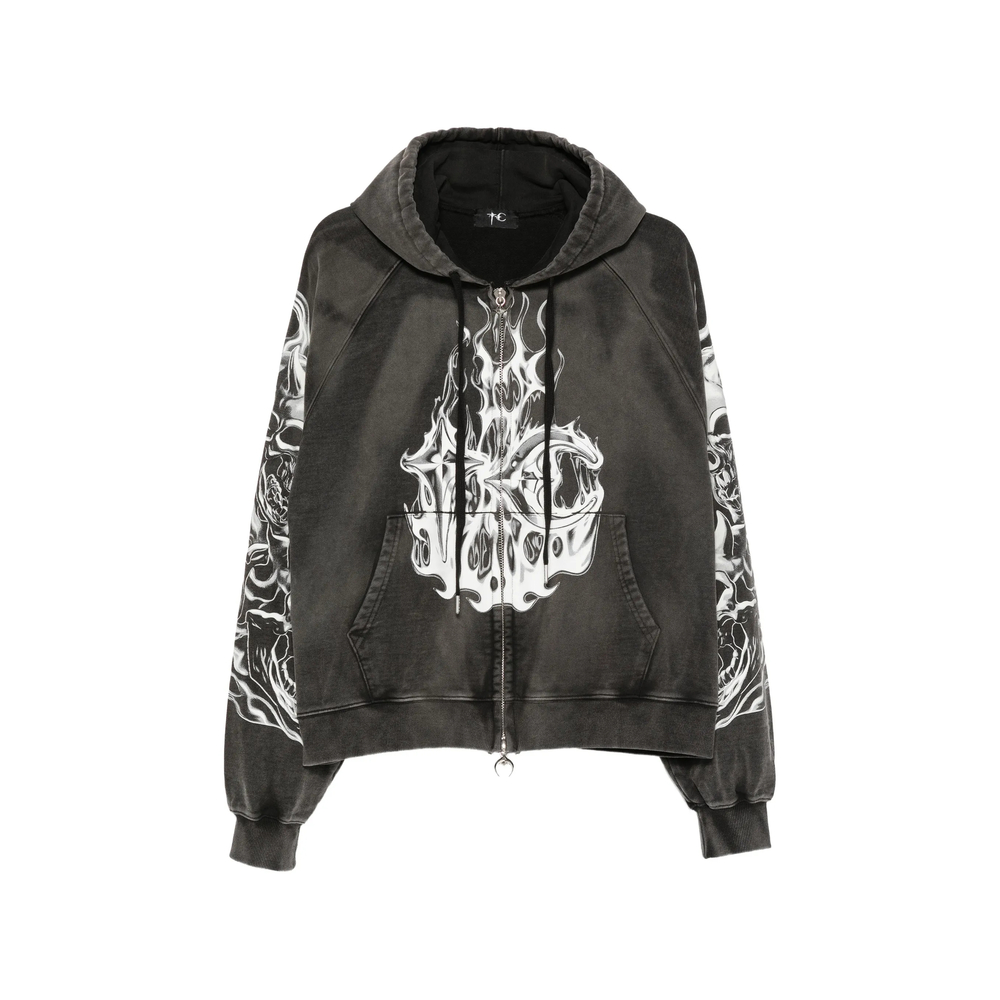 Thug Club Graphic-print Zip-up Hoodie