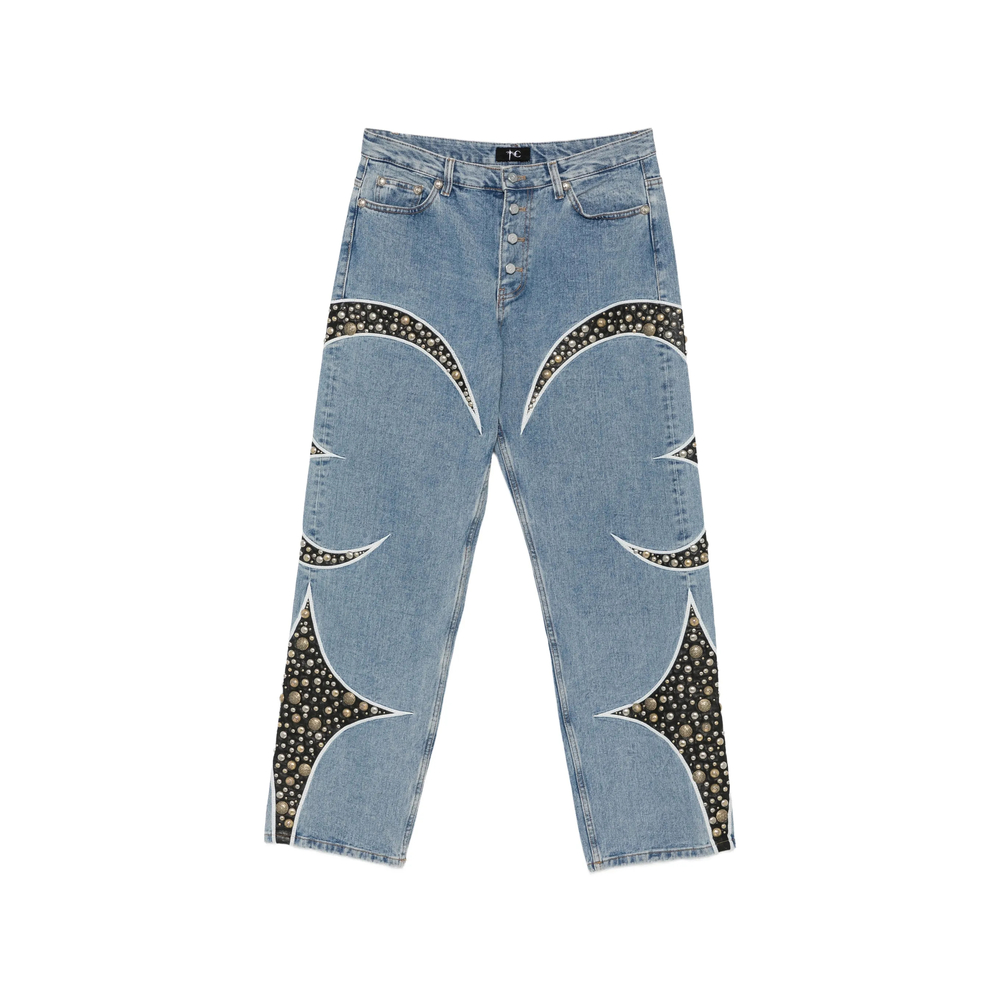 Thug Club Studded Straight-leg Jeans