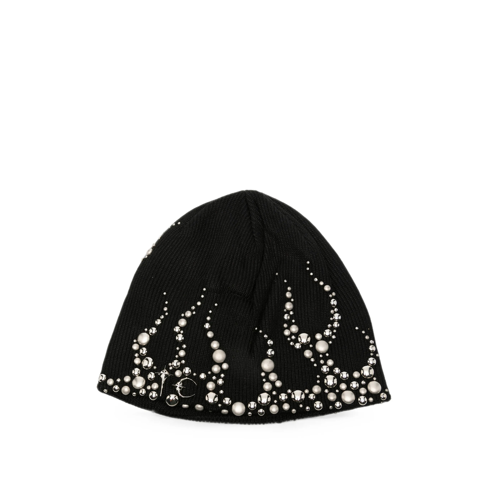 Thug Club Stud-embellished Logo-plaque Beanie Hat