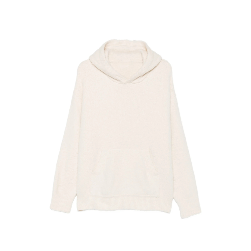 Bouclé-Knit Hoodie