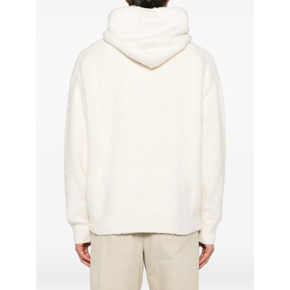Bouclé-Knit Hoodie