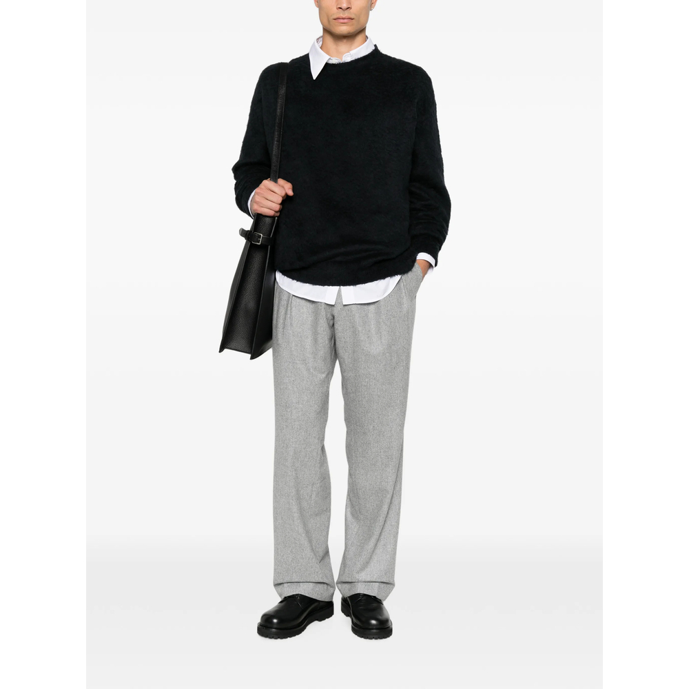 Brushed-Knit Crew-Neck Sweater