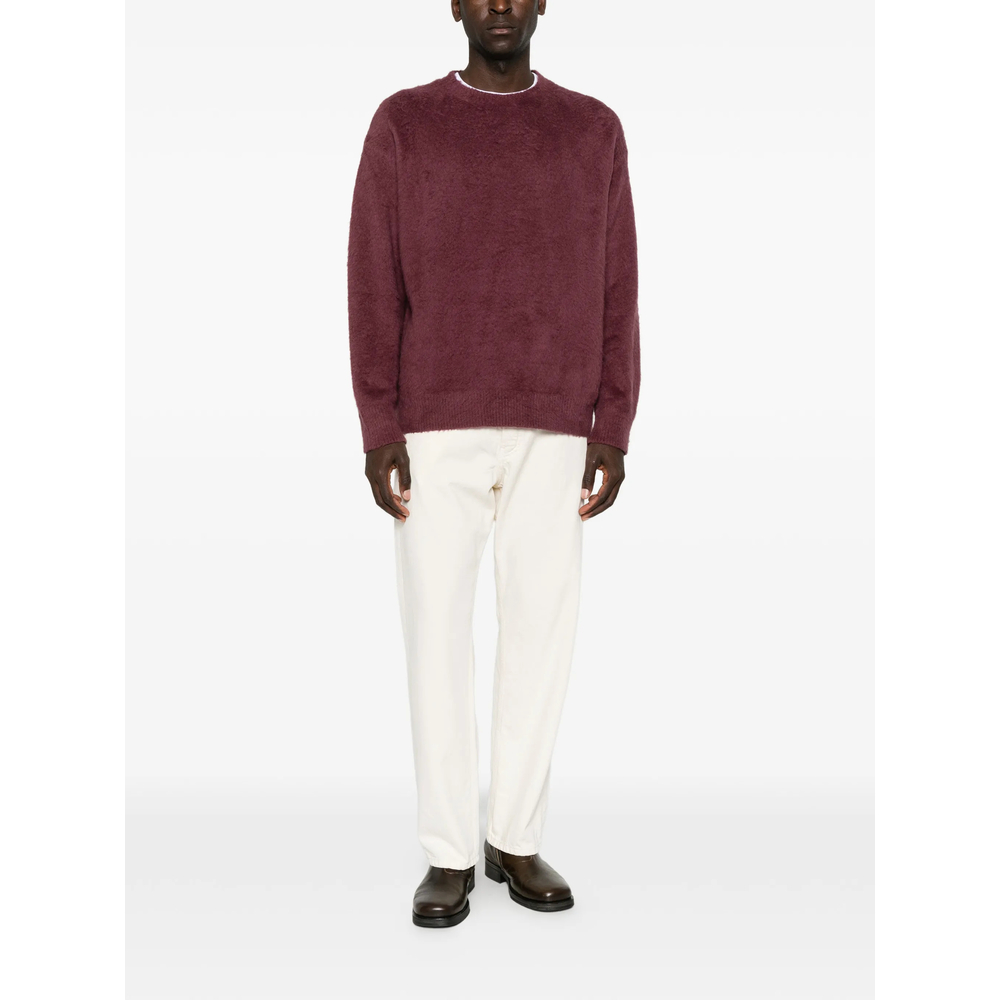 Brushed-Knit Crew-Neck Sweater