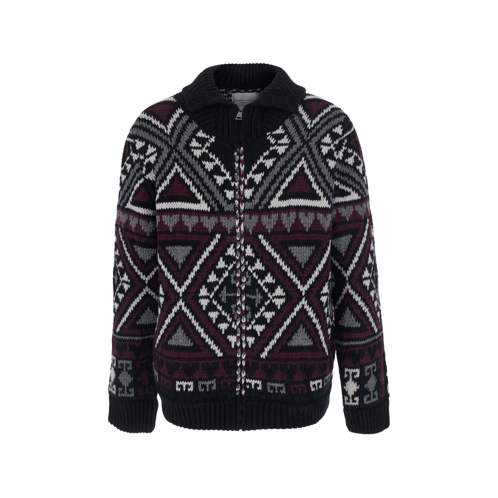 Roberto Collina Geometric-pattern Zip-up Cardigan
