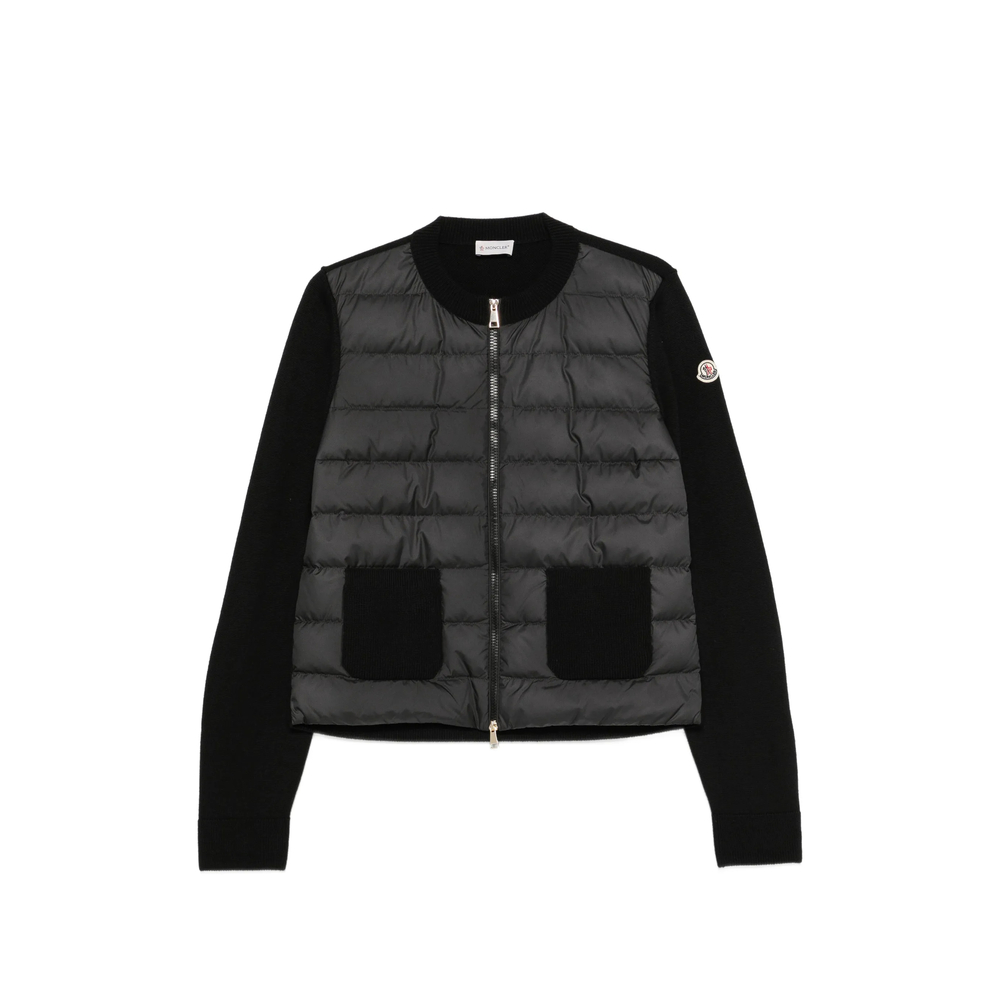 Moncler Wool Padded Zip-up Cardigan