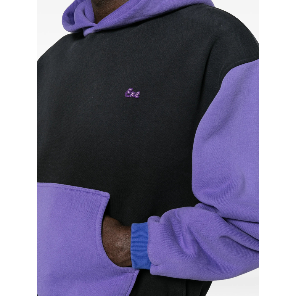 Colour-Block Logo-Patch Hoodie