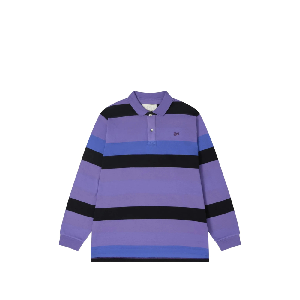 Striped Long-Sleeved Polo Shirt