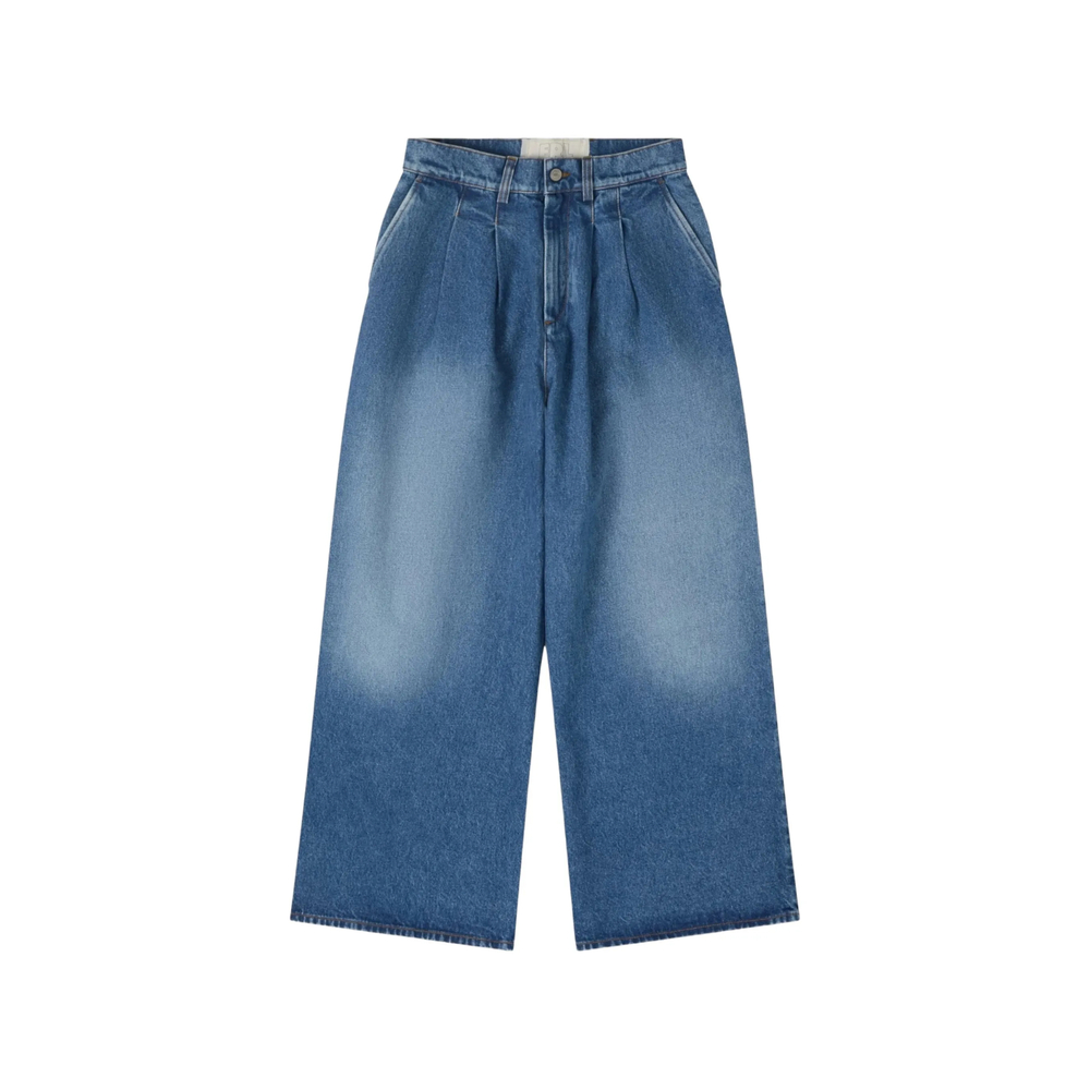 Erl Pleated Wide-leg Jeans