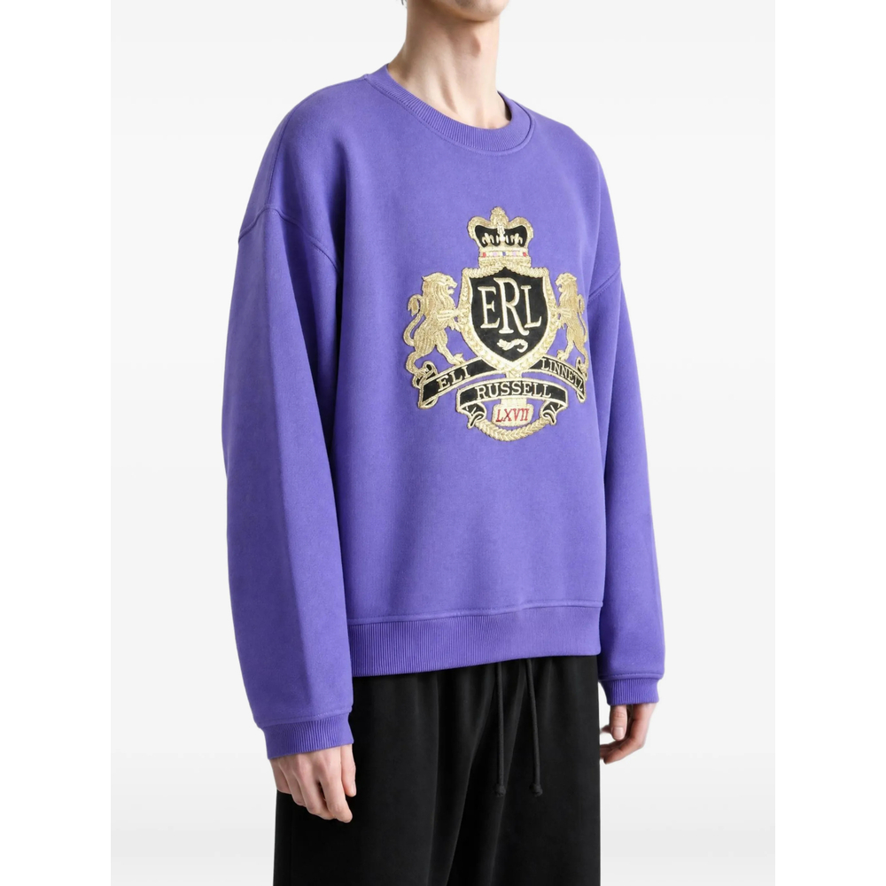 Crest-Embroidered Sweatshirt