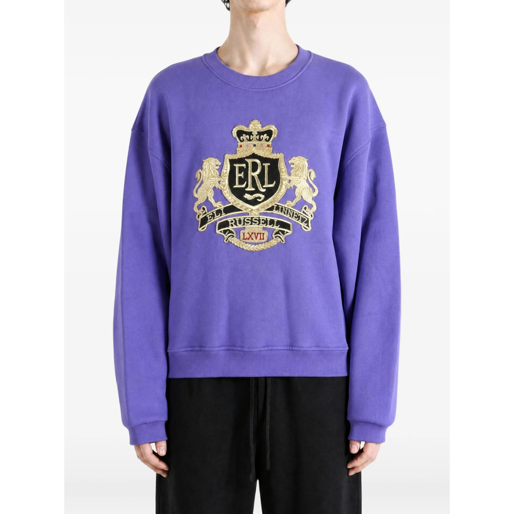 Crest-Embroidered Sweatshirt