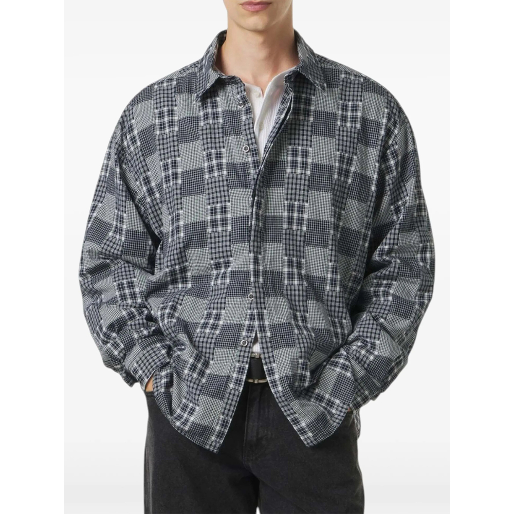Plaid Patchwork Shirt